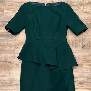 Ted Baker Dark Green Long Sleeve Dress